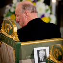 25 May: His Majesty attends the funeral service of Norwegian war hero Gunnar Sønsteby in Oslo Cathedral  (Photo: Kyrre Lien / NTB scanpix)